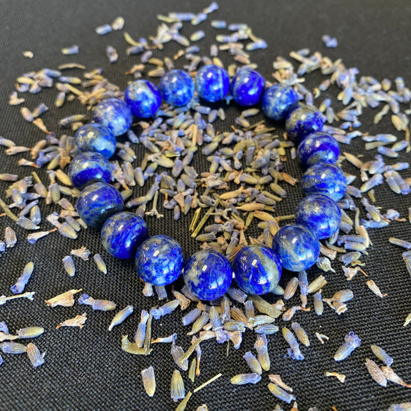 Lapis Lazuli Beaded Bracelet 10mm